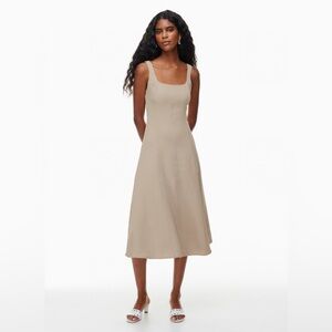 Aritzia Wilfred Tartelette Dress in Hummus Beige